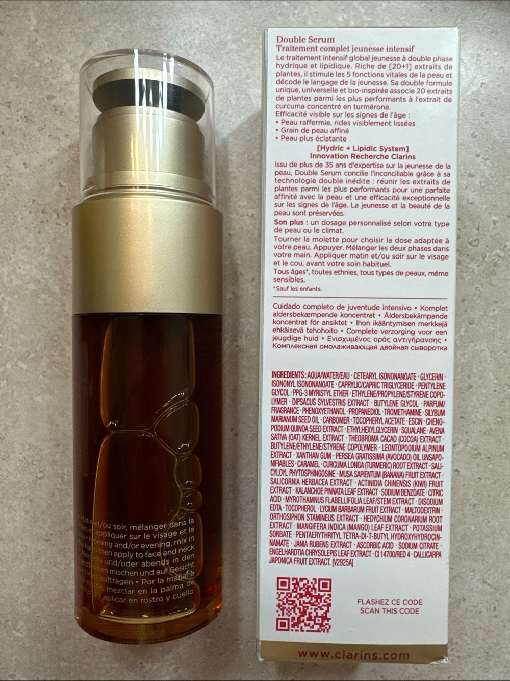Clarins Double Serum - Complete Age Control Concentrate - Picture 2 of 5